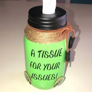 HANDCRAFTED MASON JAR TISSUE DISPENSER
